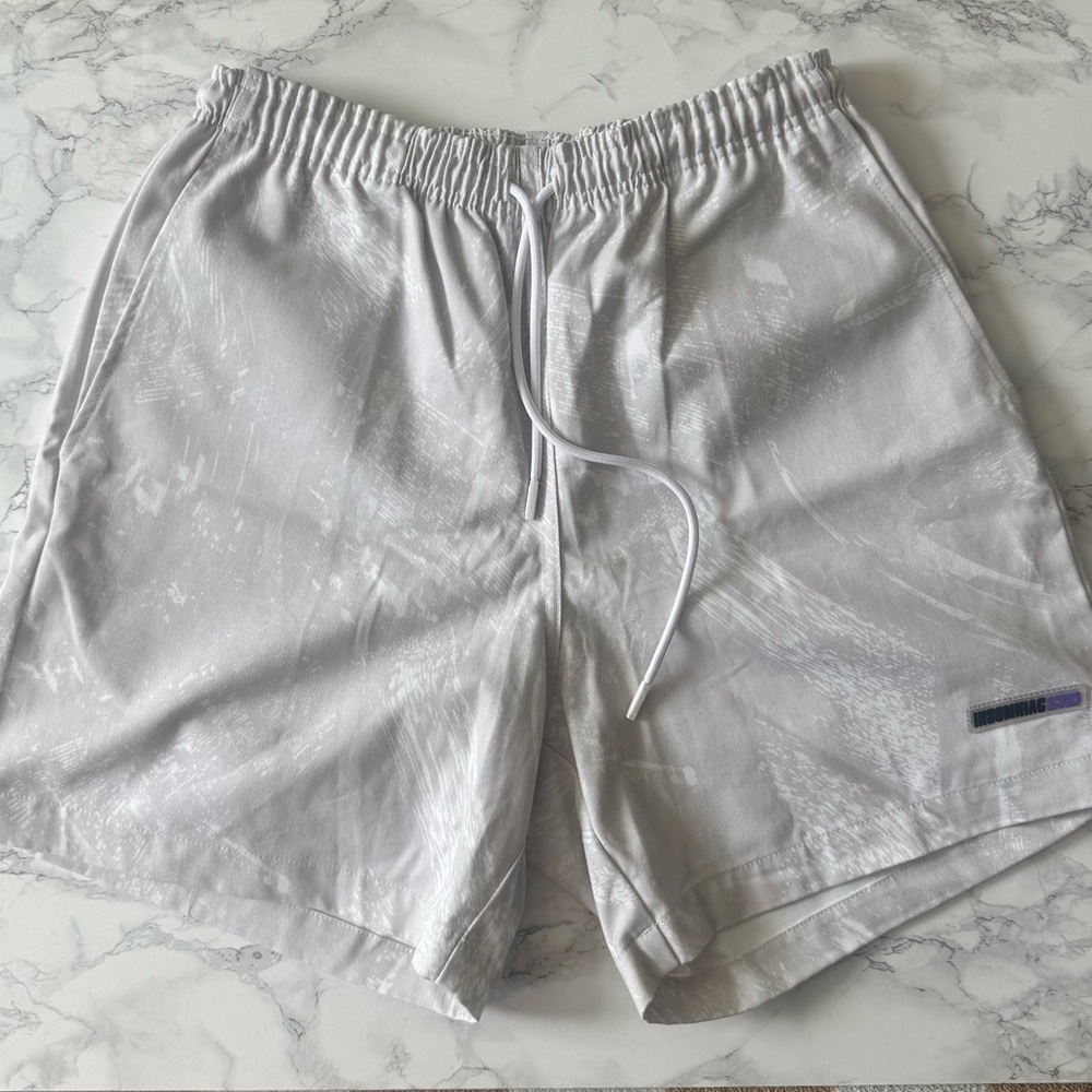Insomniac LTD Size Small Gray White Shorts Drawstring